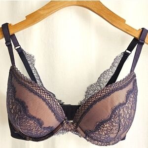Victoria's Secret Very Sexy Blue Lace Push-up Bra 34D